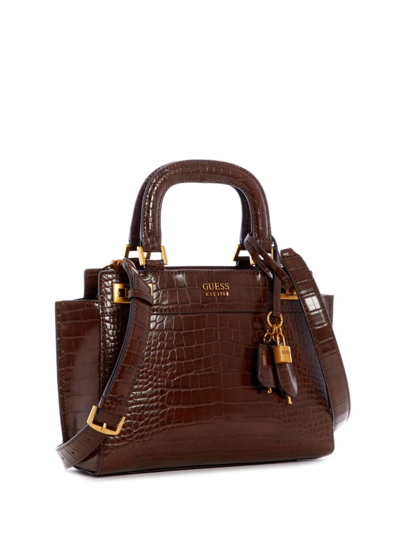 Brown Women's Guess Katey Girlfriend Satchel Bags | 2437695-WG