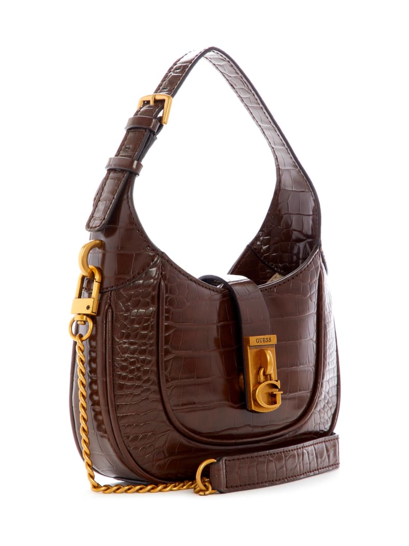 Brown Women's Guess Maimie Croc Mini Bag | 8934625-RW