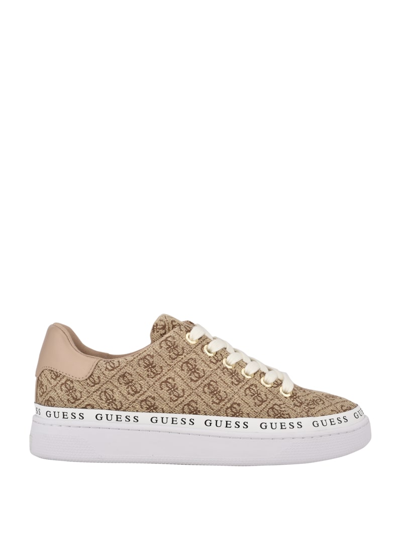 Brown Women's Guess Rinzed Quattro G Low-Top Sneakers | 7053984-AV