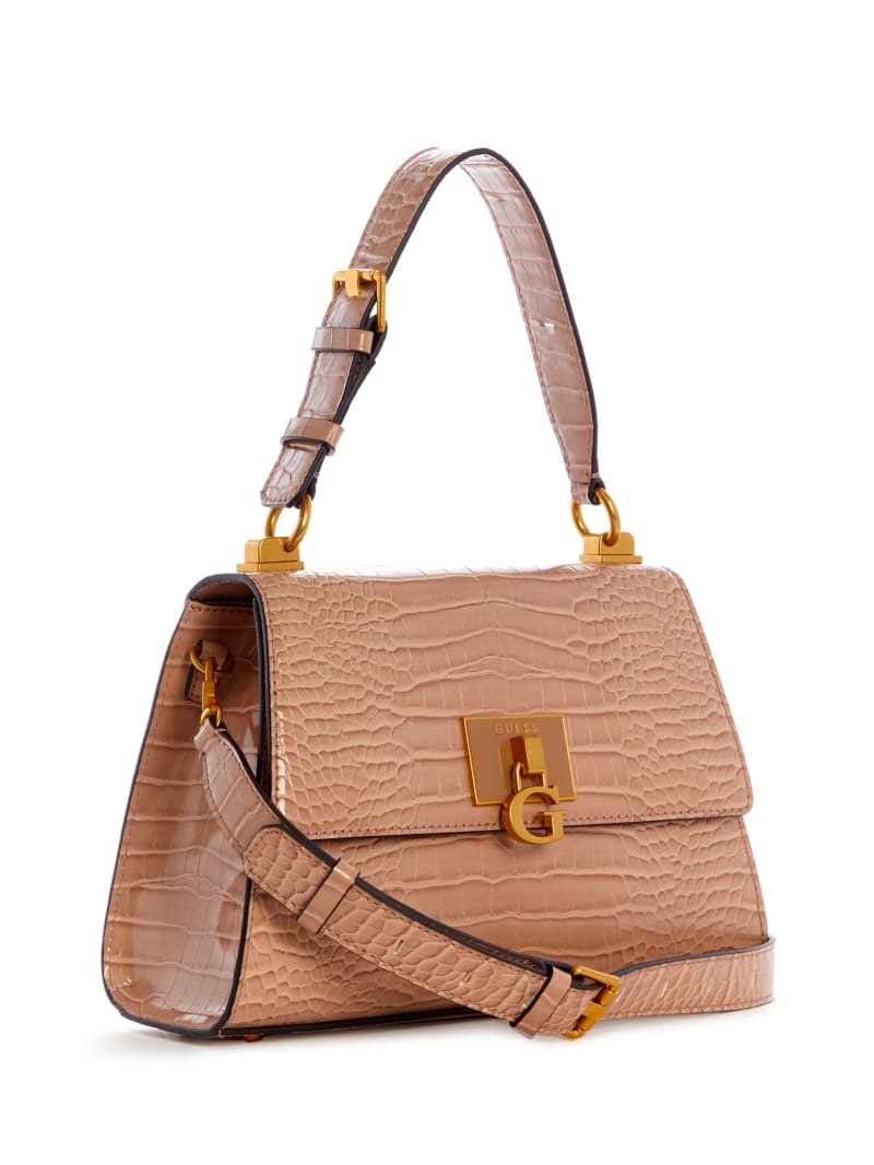 Brown Women's Guess Stephi-Handle Satchel Bags | 0485273-IW