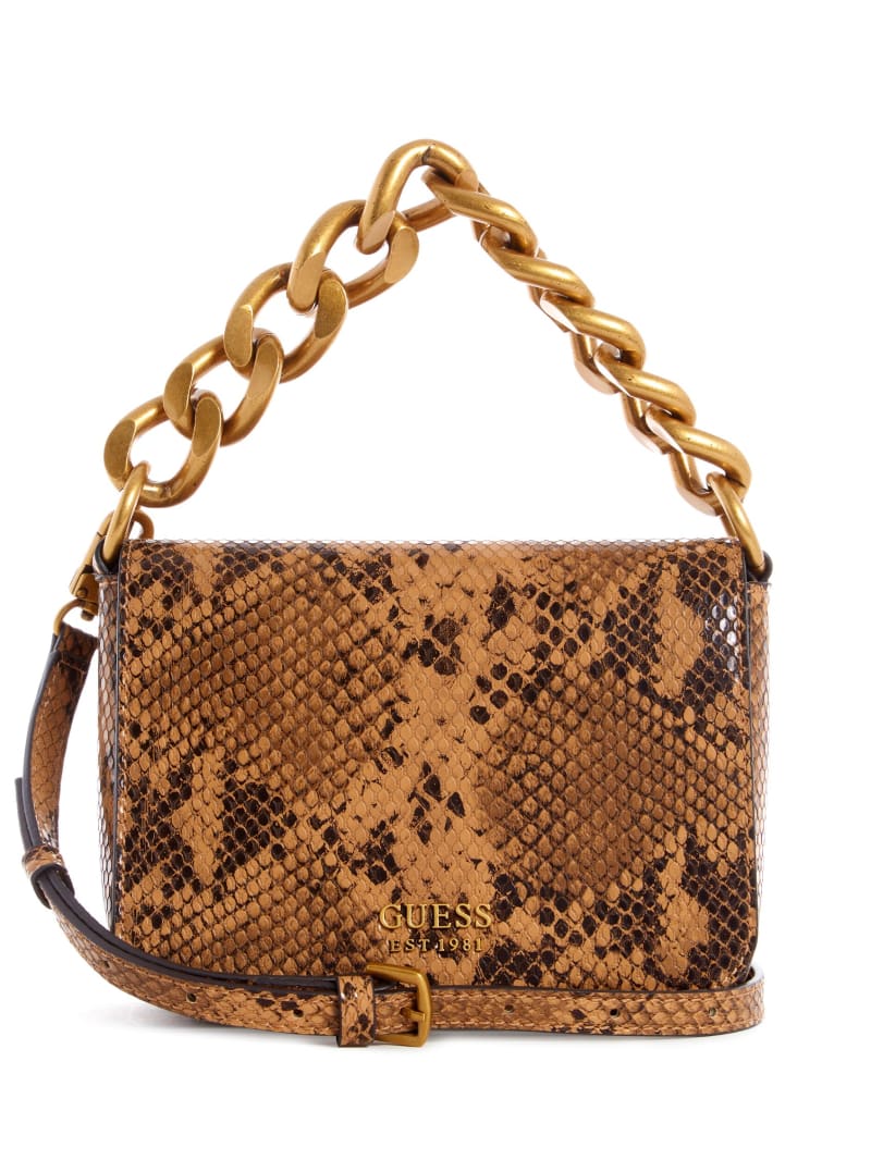 Brown Women\'s Guess Tullia Python Crossbody Bags | 8127036-FR