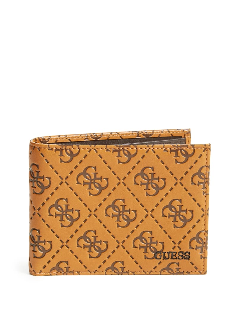 Brown Women\'s Guess Vezzola Embossed Billfold Wallets | 2519864-KL