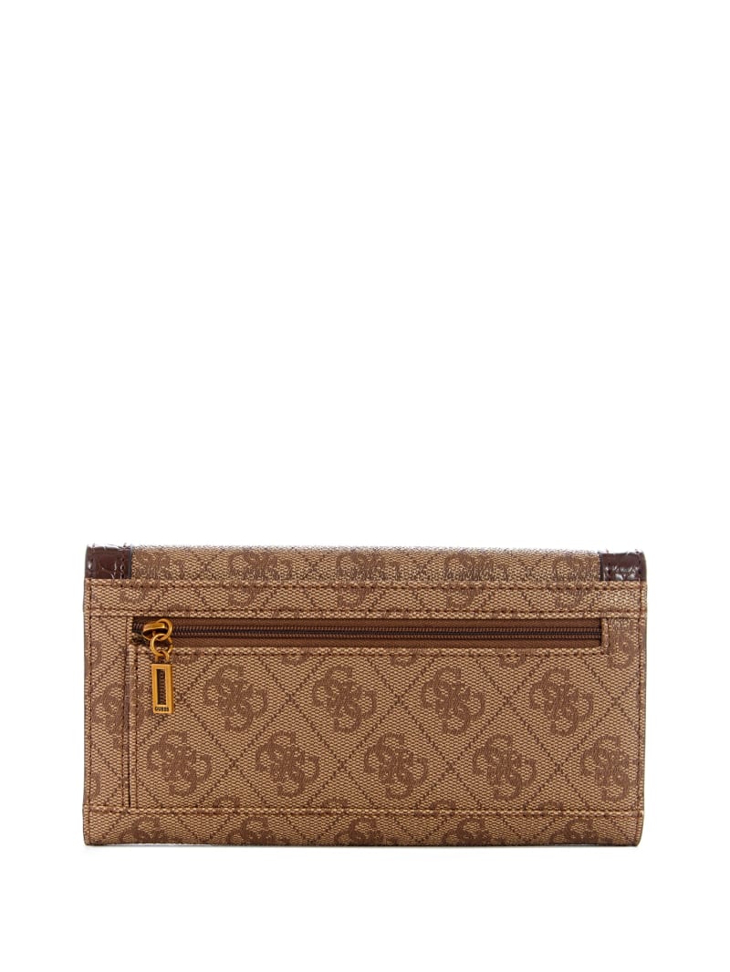 Brown Women's Guess Zadie Logo Multi Clutch Wallets | 1328465-QE