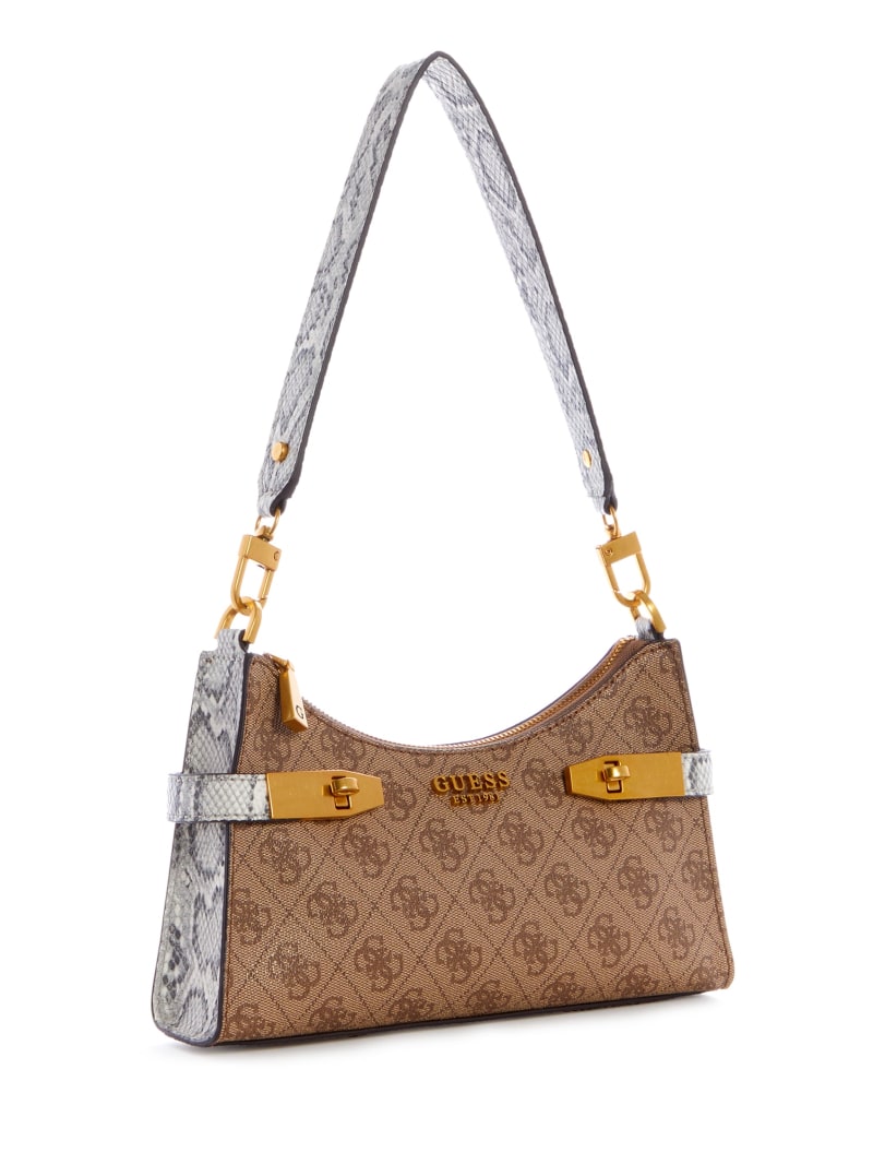 Brown Women's Guess Zadie Logo Shoulder Bags | 7893241-FX