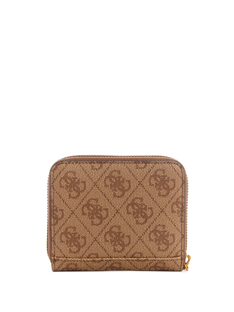 Brown Women's Guess Zadie Logo Small Zip-Around Wallets | 4673108-BF