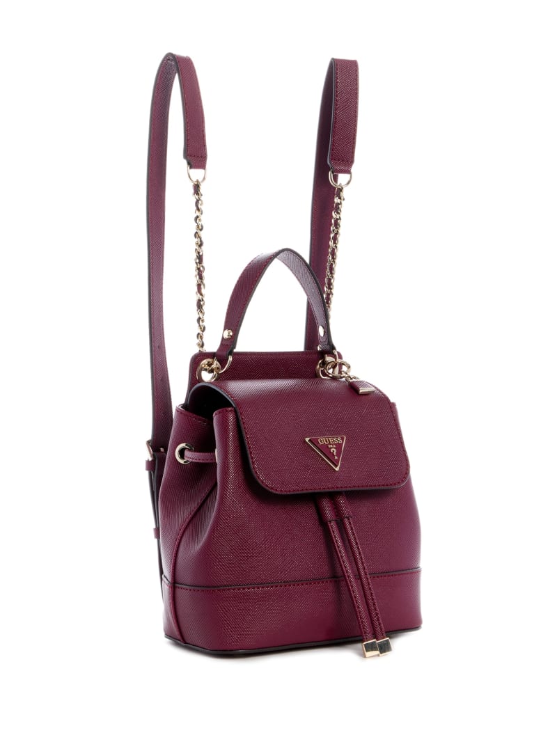 Burgundy Women's Guess Cordelia Convertible Backpacks | 1827906-RN