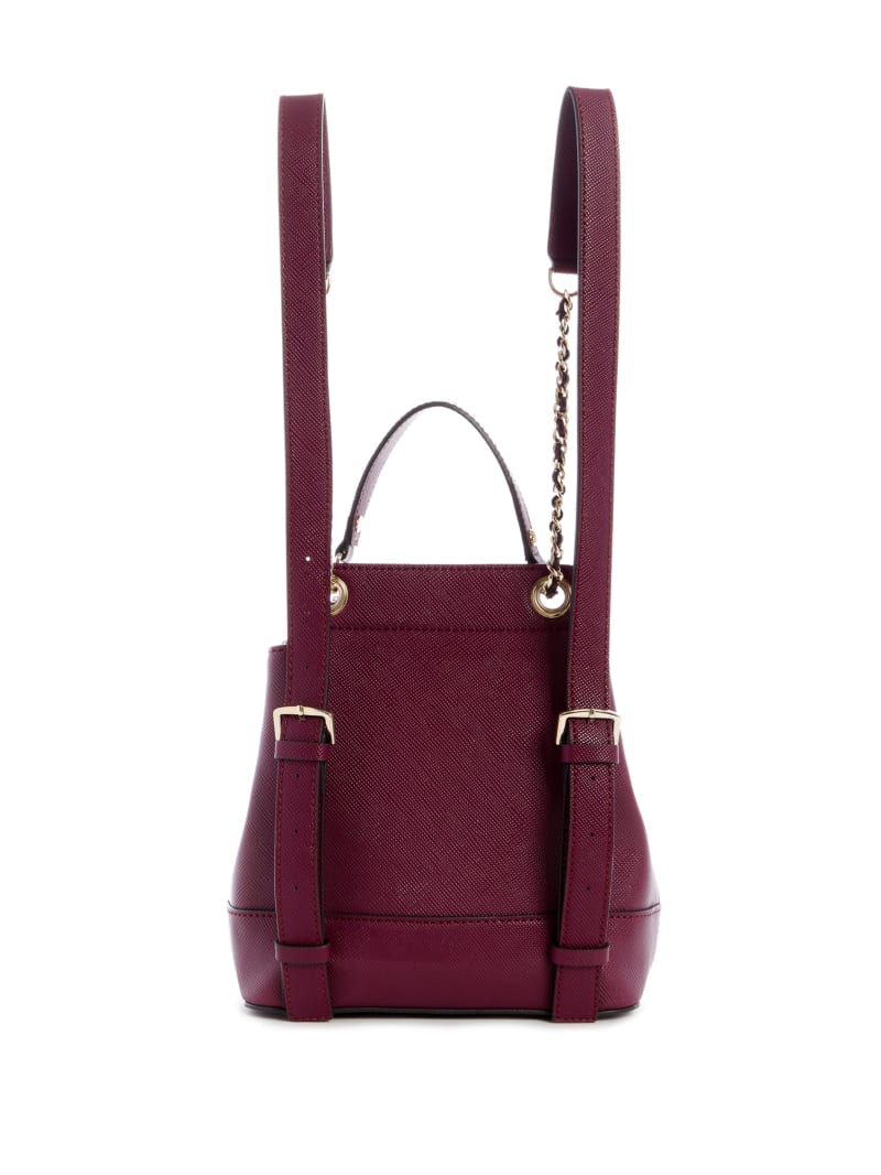 Burgundy Women's Guess Cordelia Convertible Backpacks | 1827906-RN