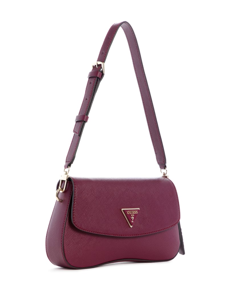 Burgundy Women's Guess Cordelia Flap Shoulder Bags | 4901852-YK