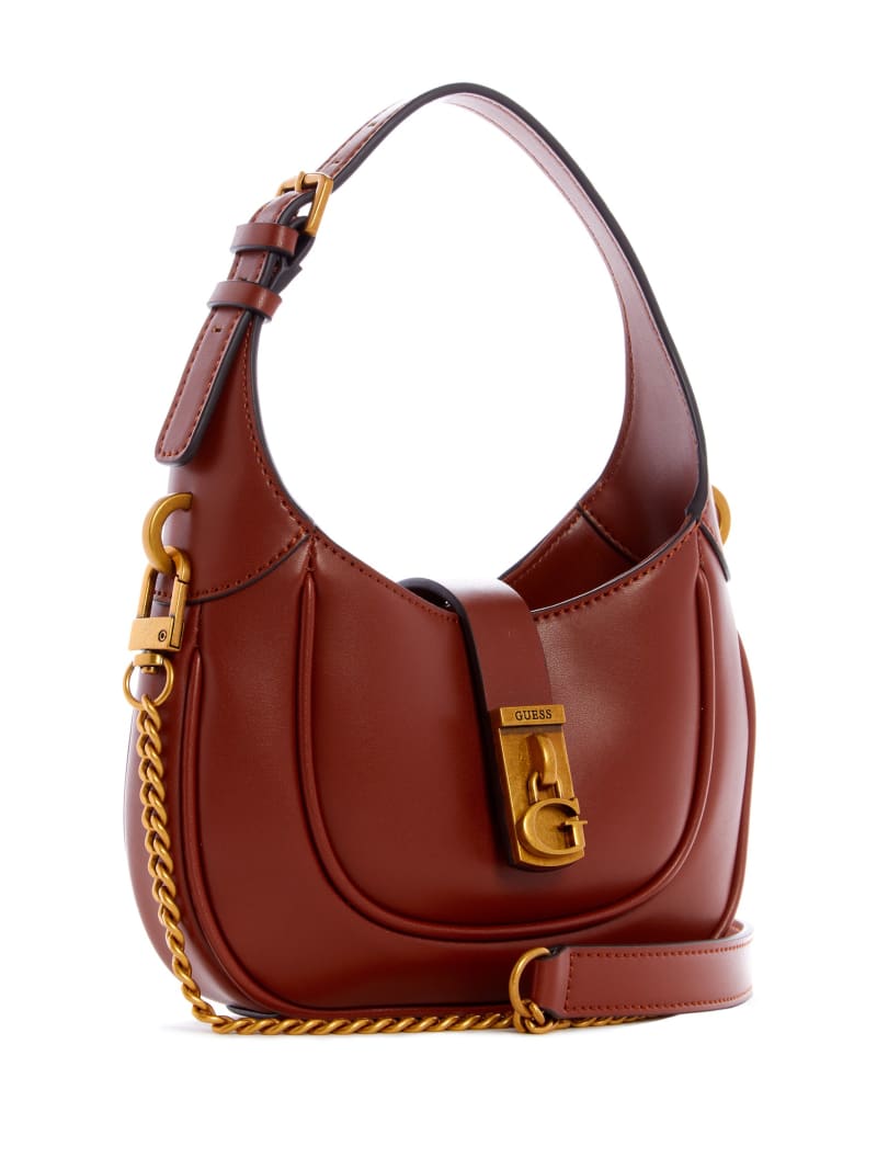 Burgundy Women's Guess Maimie Mini Bag | 2065934-RJ