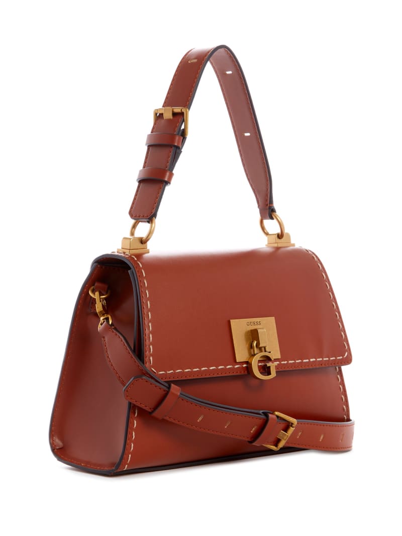 Burgundy Women's Guess Stephi-Handle Shoulder Bags | 4530896-UM