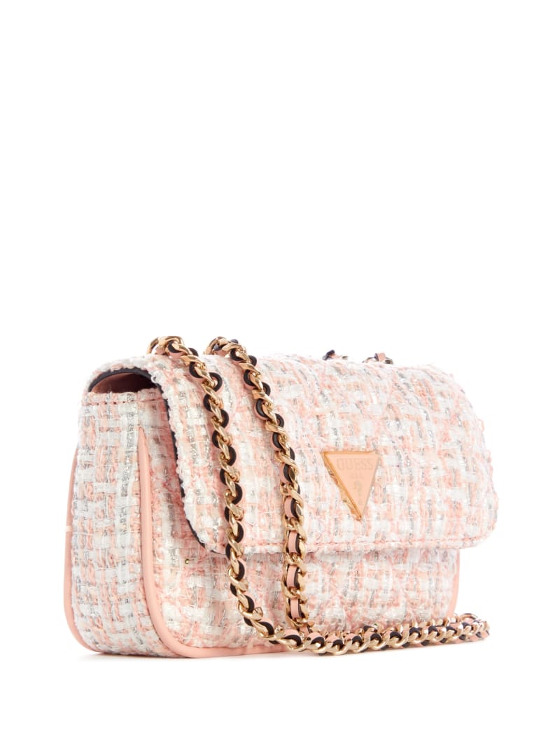 Coral Women's Guess Cessily Tweed Micro Mini Bag | 4301287-IO