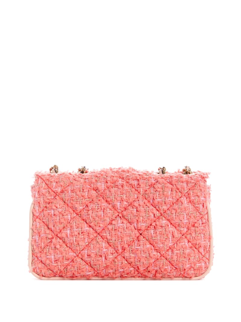 Coral Women's Guess Cessily Tweed Micro Mini Bag | 4523910-JX