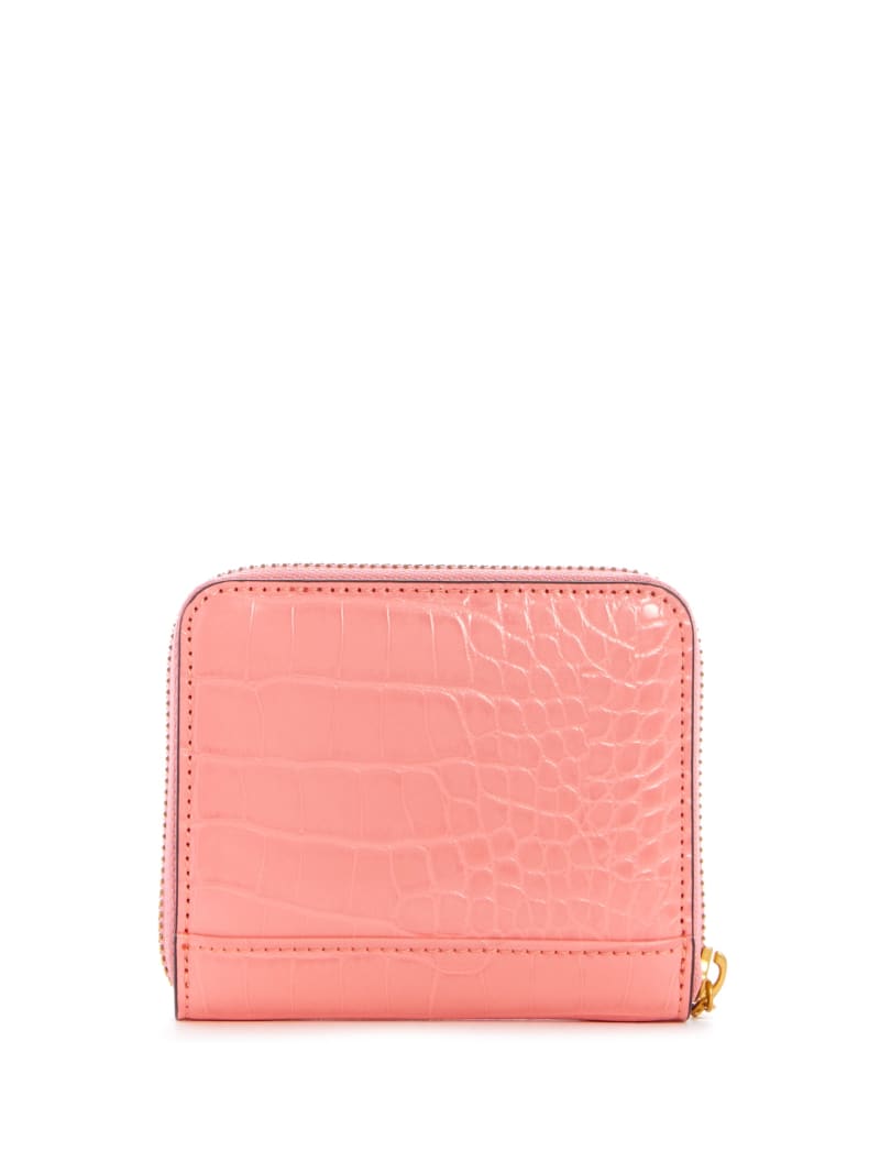 Coral Women's Guess Laurel Small Zip-Around Wallets | 2635714-WC