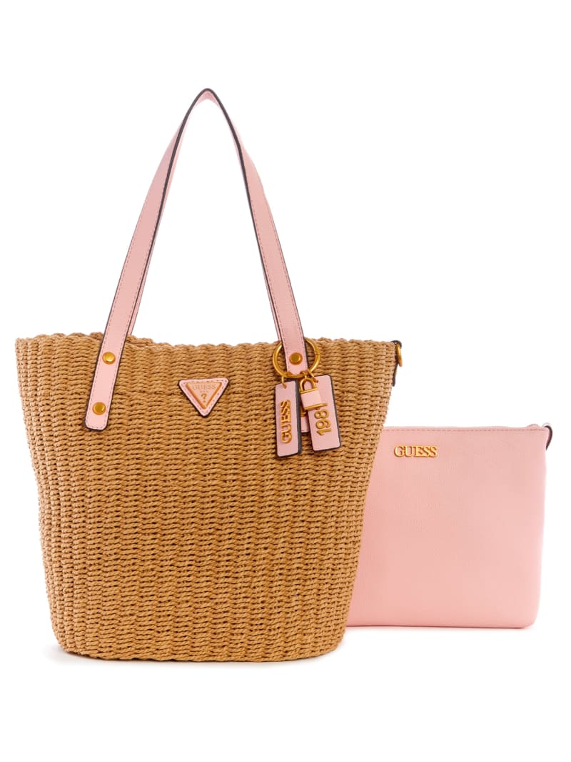 Coral Women's Guess Lilica Tote Bags | 2609835-IL