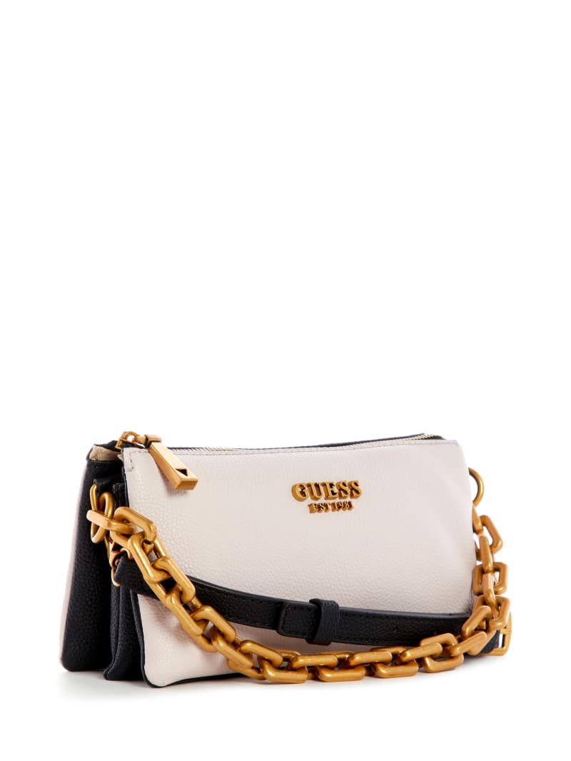 Cream White Women's Guess Turin Triple Compartment Crossbody Bags | 4512307-WF