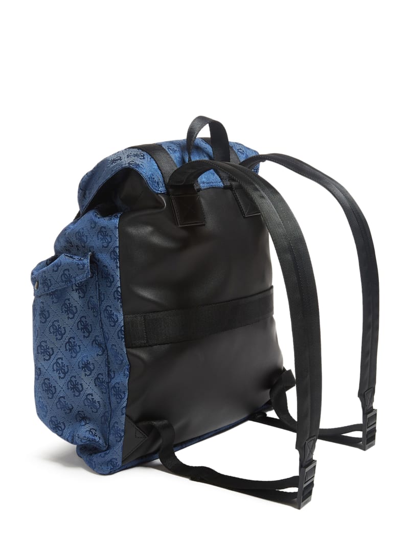 Dark Blue Men's Guess Vezzola Nylon Bags | 4027359-BK