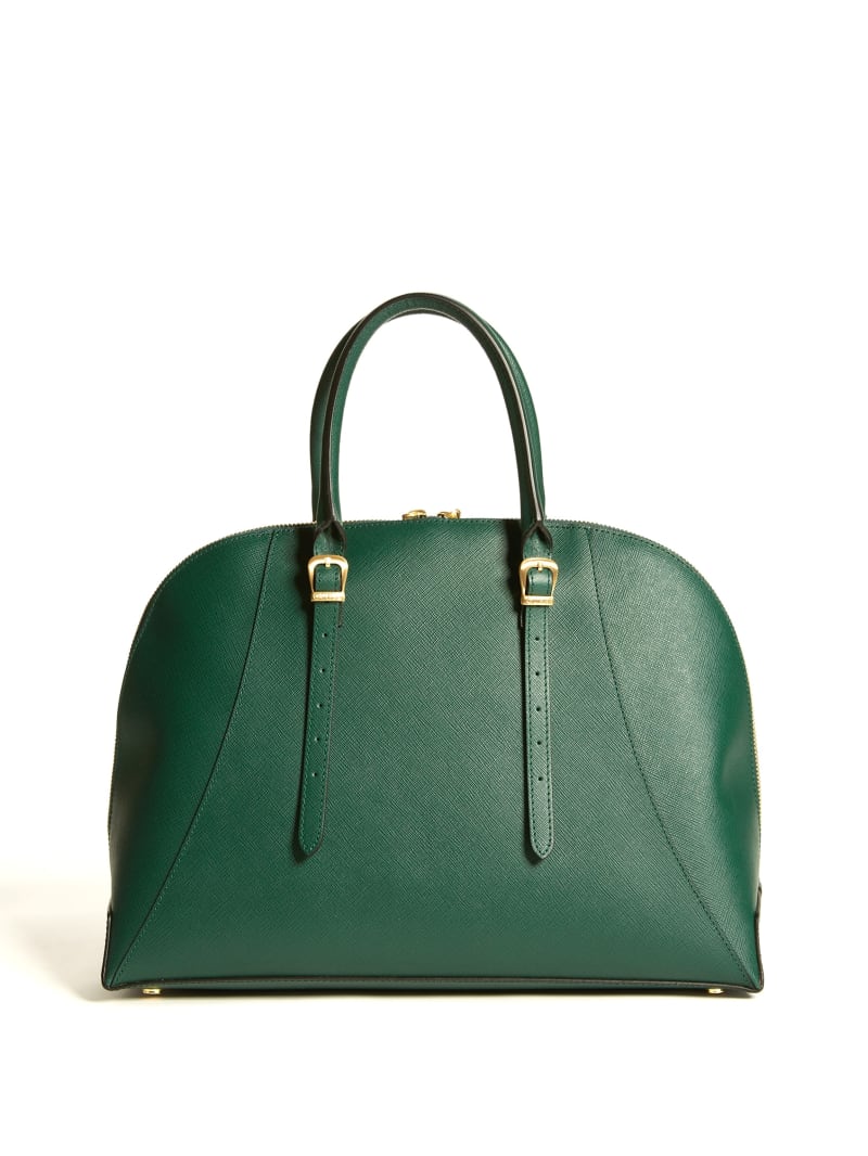 Dark Green Women's Guess Lady Luxe Dome Satchel Bags | 5164928-ZS