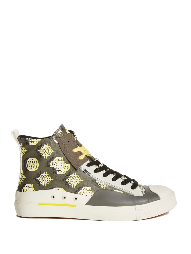 Dark Grey Men's Guess Ederle High-Top Sneakers | 1952740-GL