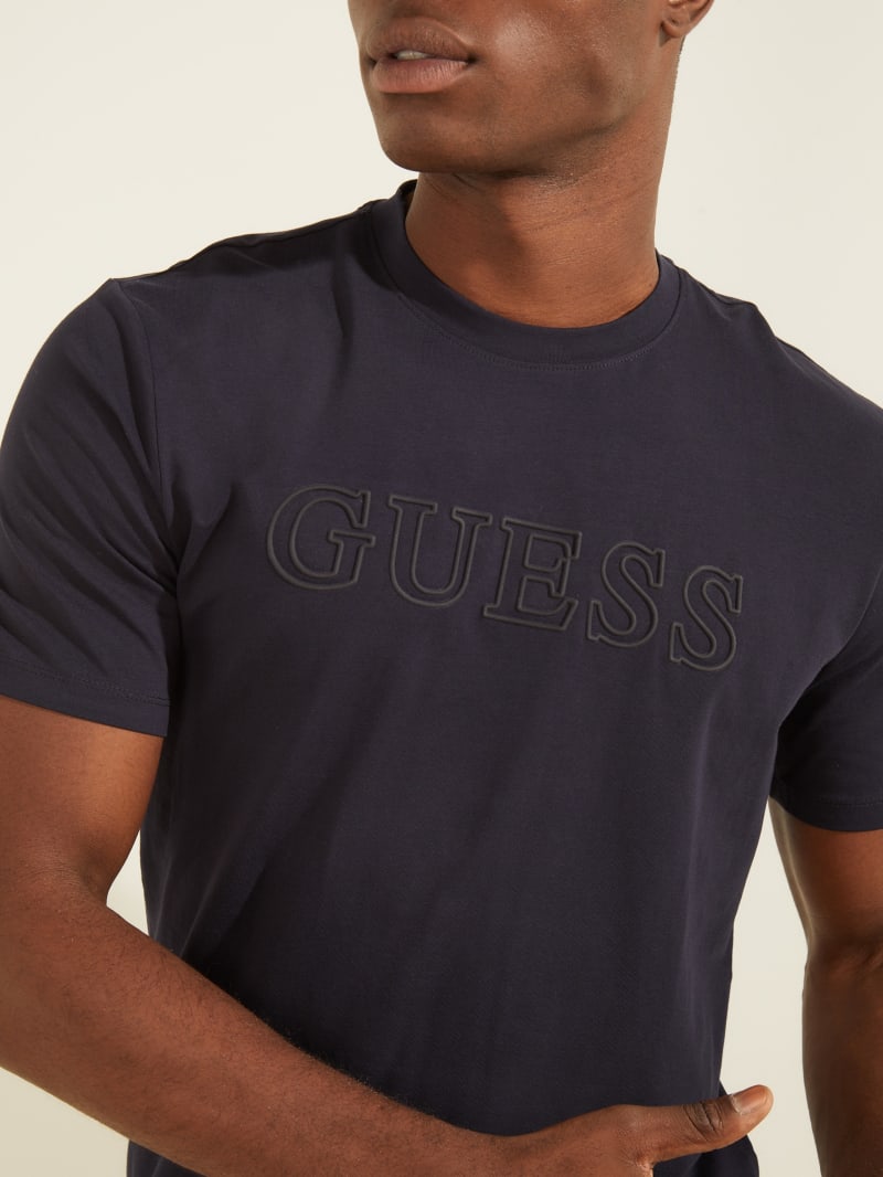 Deep Blue Men's Guess Eco Alphy Active Tee T Shirts | 1428397-HG