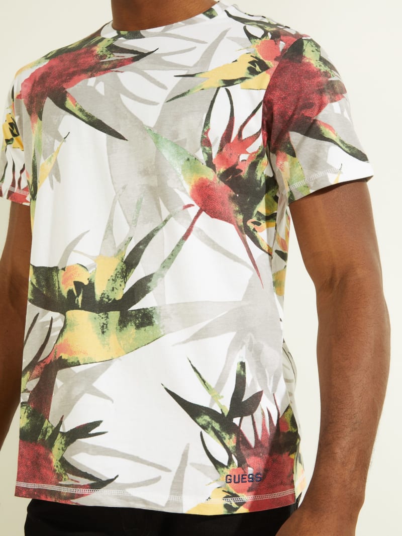 Flower Men's Guess Eco Strely Tee T Shirts | 3649527-FK