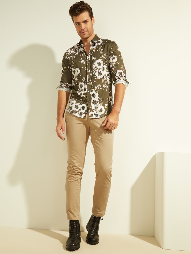 Flower Men's Guess Luxe Botanical Shirts | 4812690-GI