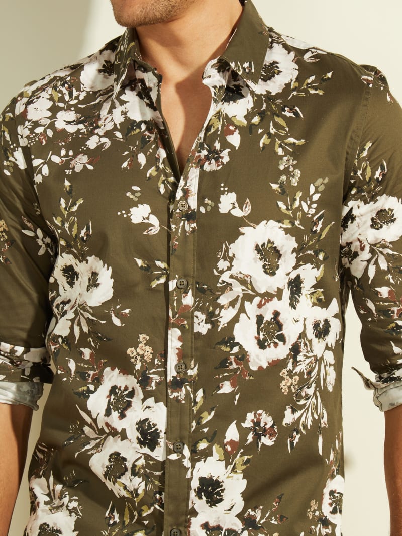 Flower Men's Guess Luxe Botanical Shirts | 4812690-GI