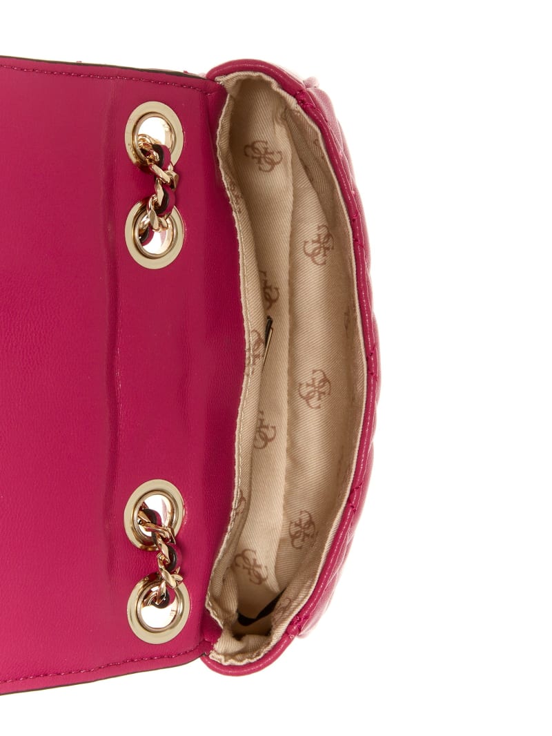 Fuchsia Women's Guess Cessily Quilted Convertible Mini Bag | 4380916-JG