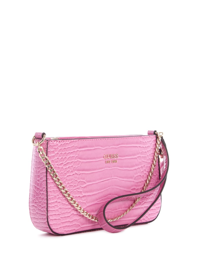 Fuchsia Women's Guess Katey Shoulder Bags | 6531840-VE