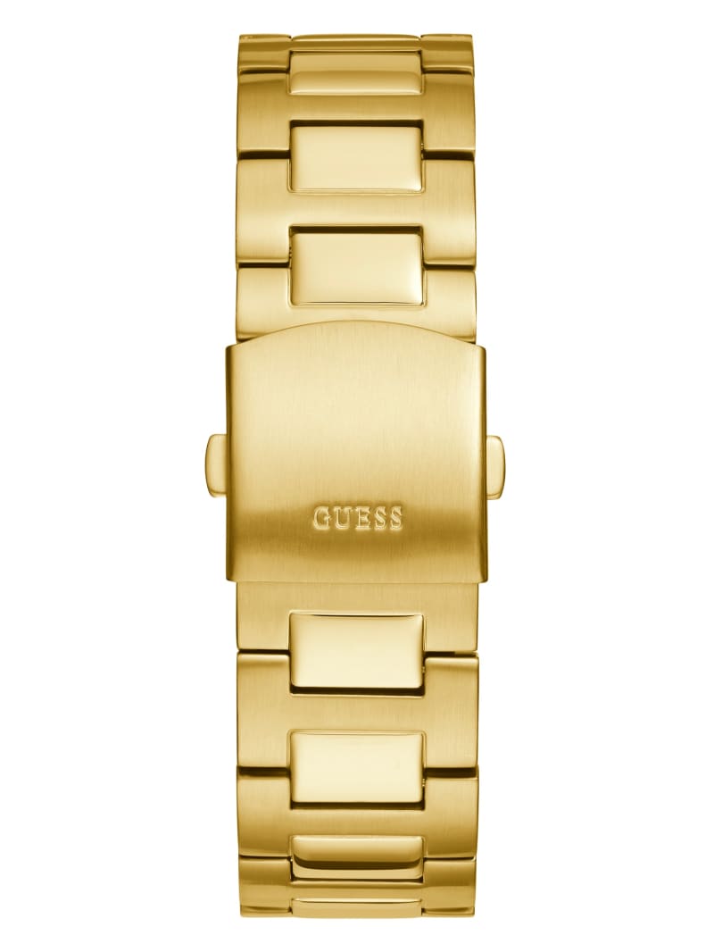 Gold Men's Guess Gold-Tone Aluminum Analog Watches | 4306517-YJ