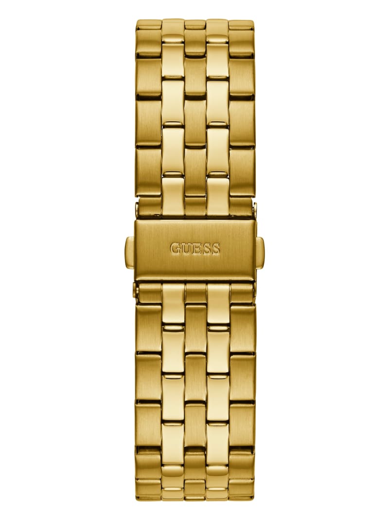 Gold Men's Guess Gold-Tone Chrono-Look Multifunction Watches | 0219673-OF