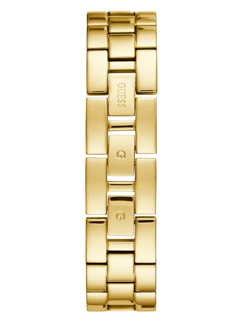 Gold Women's Guess Gold-Tone Crystal Bangle Analog Watches | 0368927-OC