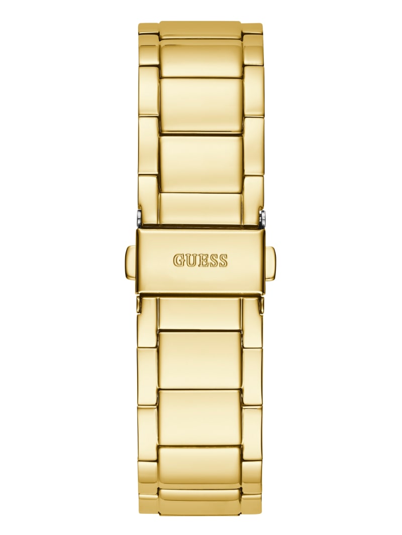 Gold Women's Guess Gold-Tone Exposed Dial Analog Watches | 7608342-LG