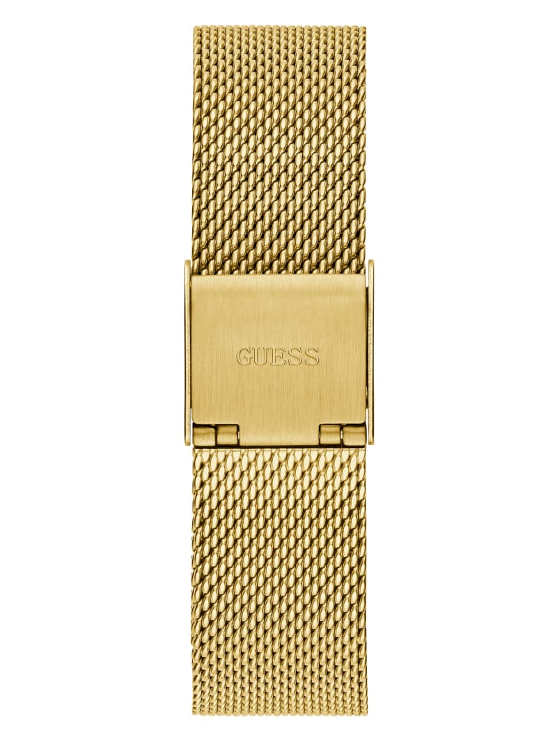 Gold Women's Guess Gold-Tone Mesh Analog Watches | 1047986-HQ