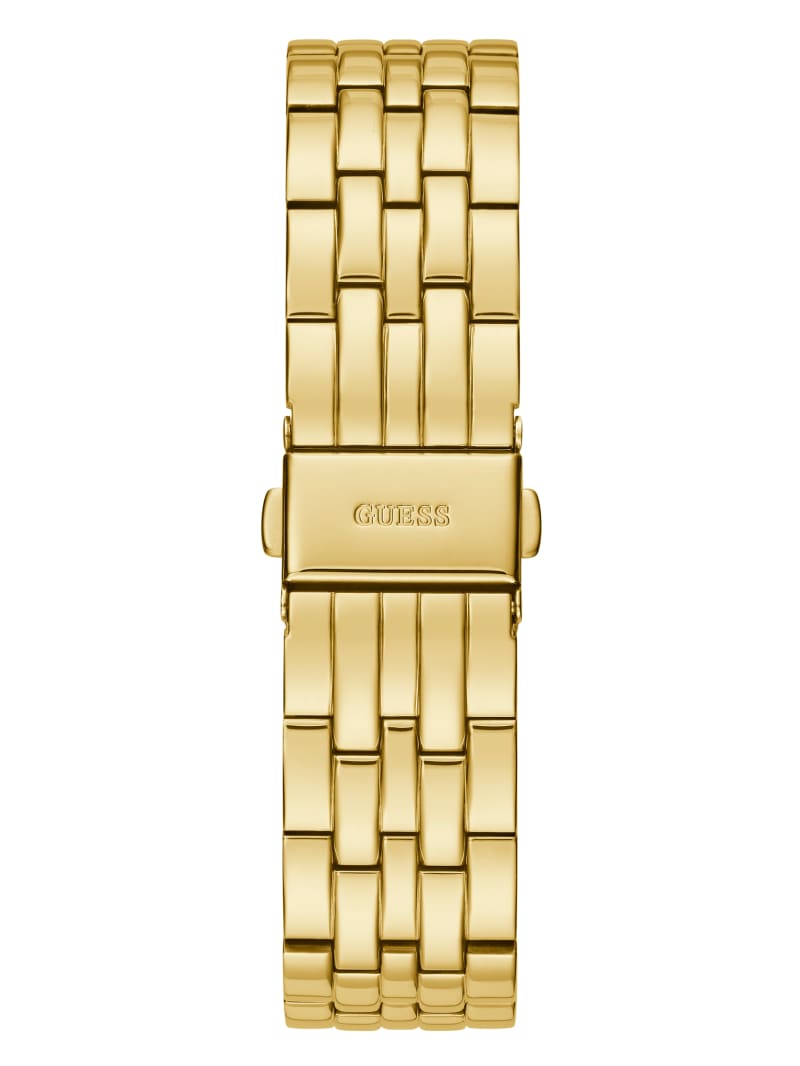 Gold Women's Guess Gold-Tone Rhinestone Analog Watches | 7981546-FN