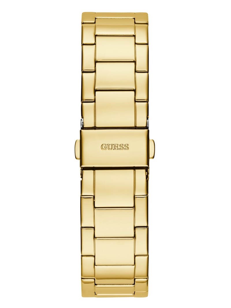 Gold Women's Guess Gold-Tone and Rhinestone Multifunction Watches | 6831759-WT