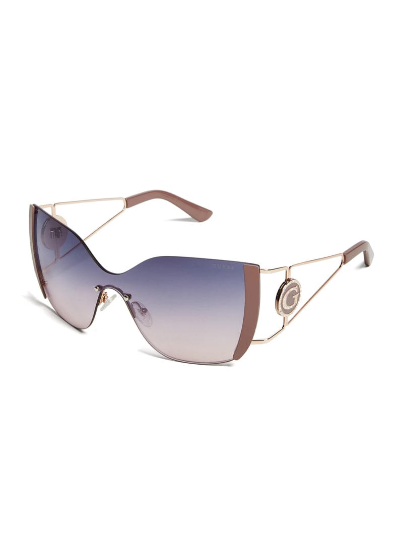 Gold Women's Guess Lorin Cat-Eye Sunglasses | 0529613-LB