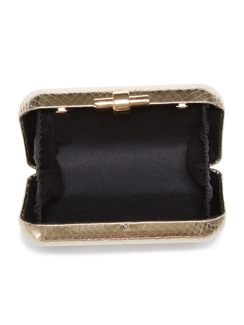 Gold Women's Guess Python Leather Clutch Handbag | 4130692-KB