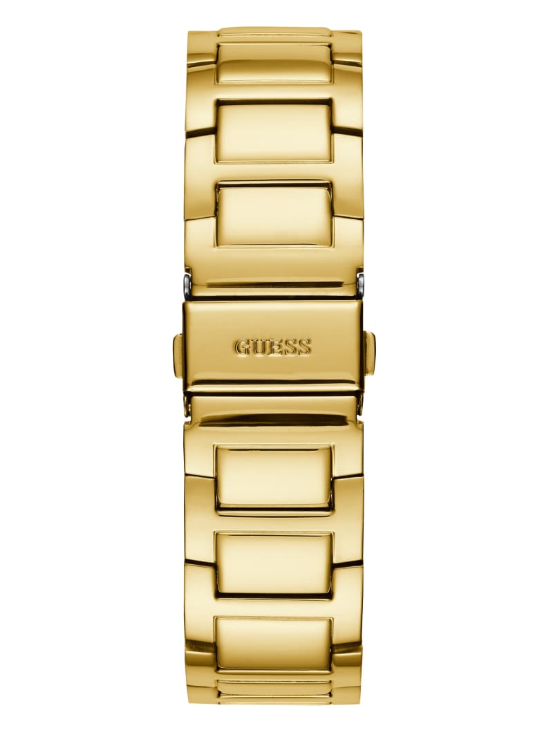 Gold Women's Guess Rhinestone Gold-Tone Multifunction Watches | 9271468-BF