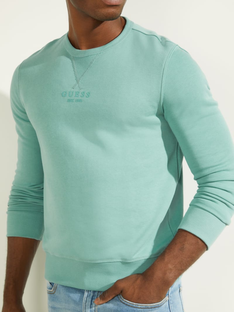 Green Men's Guess Braulio Fleece Shirts | 7436580-QY