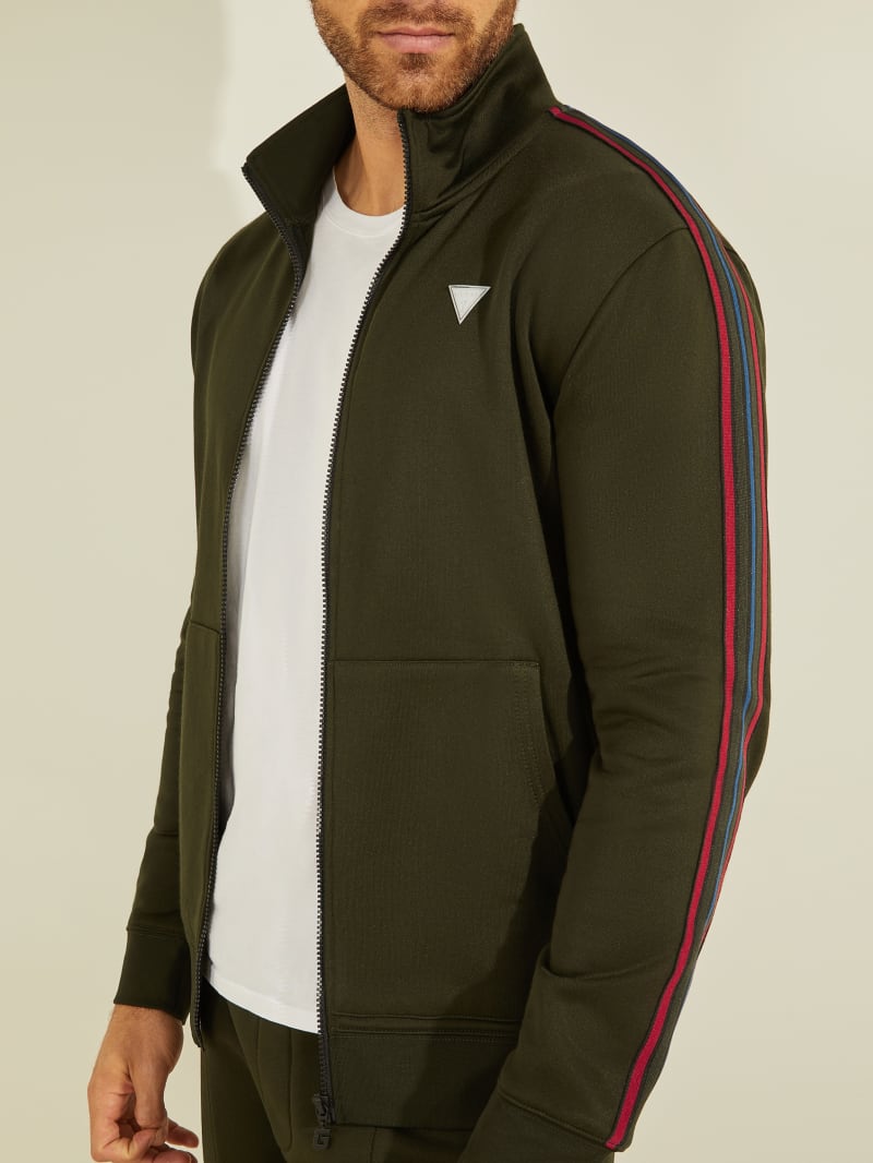 Green Men's Guess Jeremy Track Jackets | 4358609-DN