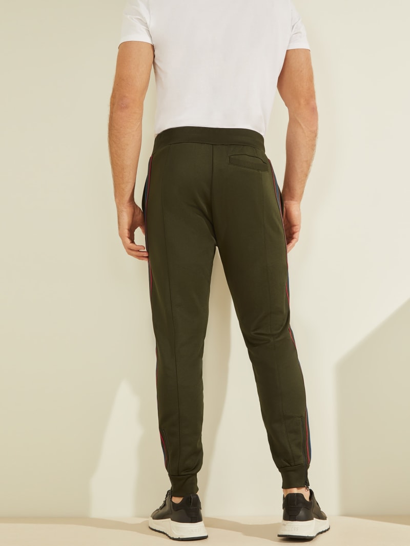 Green Men's Guess Jeremy Tracks Pants | 3169485-KI