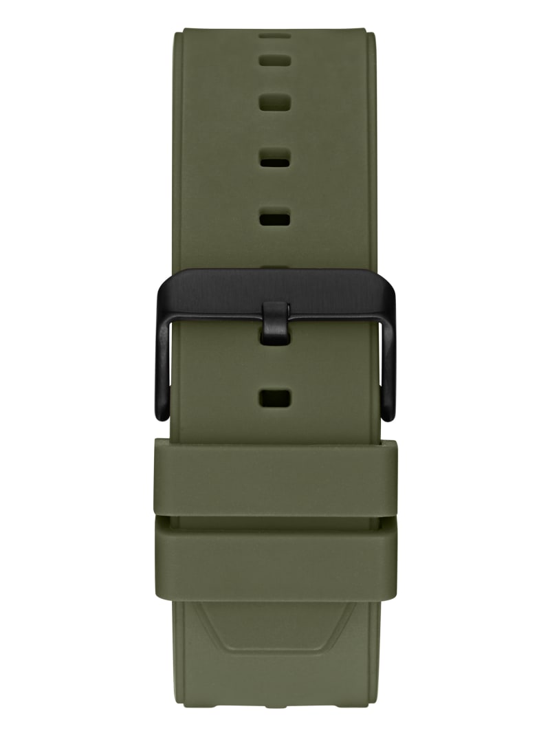 Green Men's Guess Olive and Exposed Dial Multifunction Watches | 7104983-OG