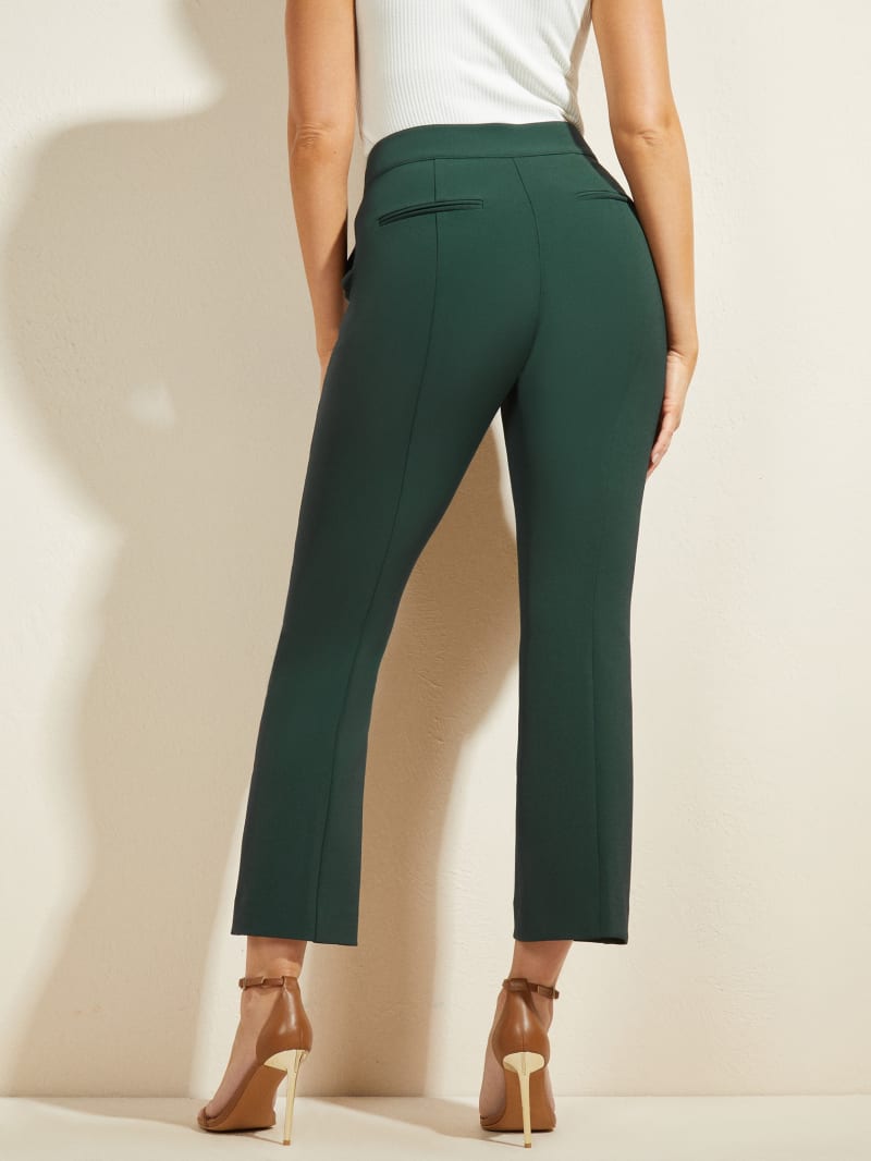 Green Women's Guess Evelyn Cropped Pants | 5049817-VL