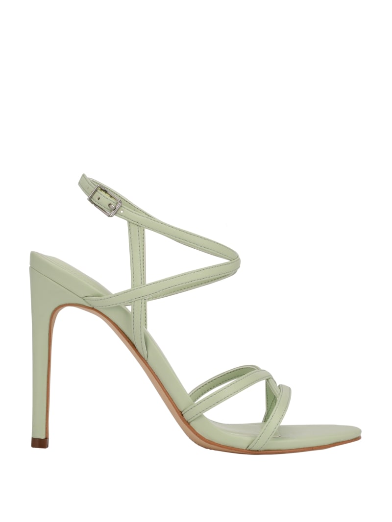 Green Women's Guess Fumi Strappy Heels | 8091234-SE