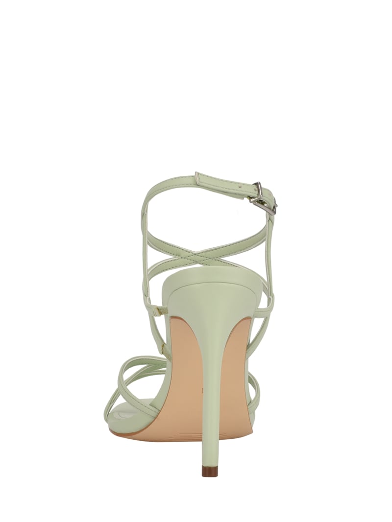 Green Women's Guess Fumi Strappy Heels | 8091234-SE