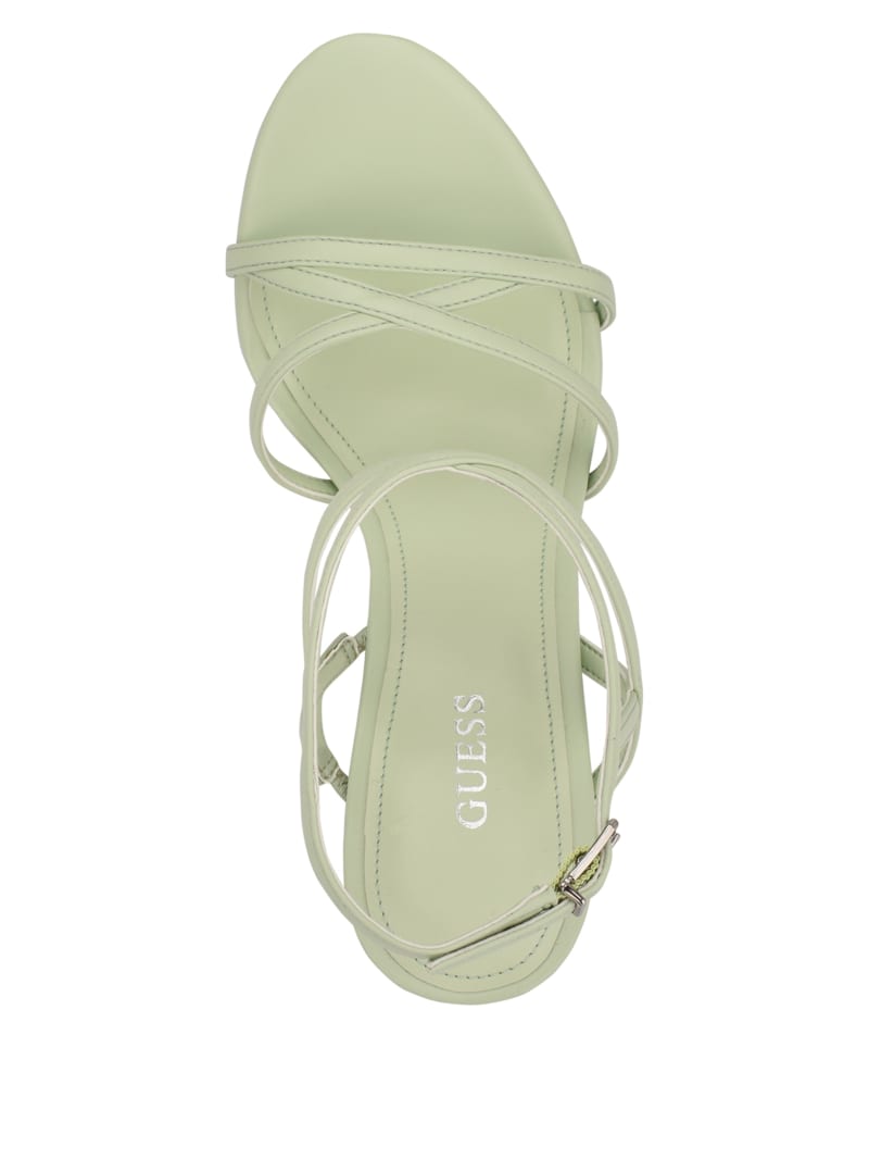 Green Women's Guess Fumi Strappy Heels | 8091234-SE