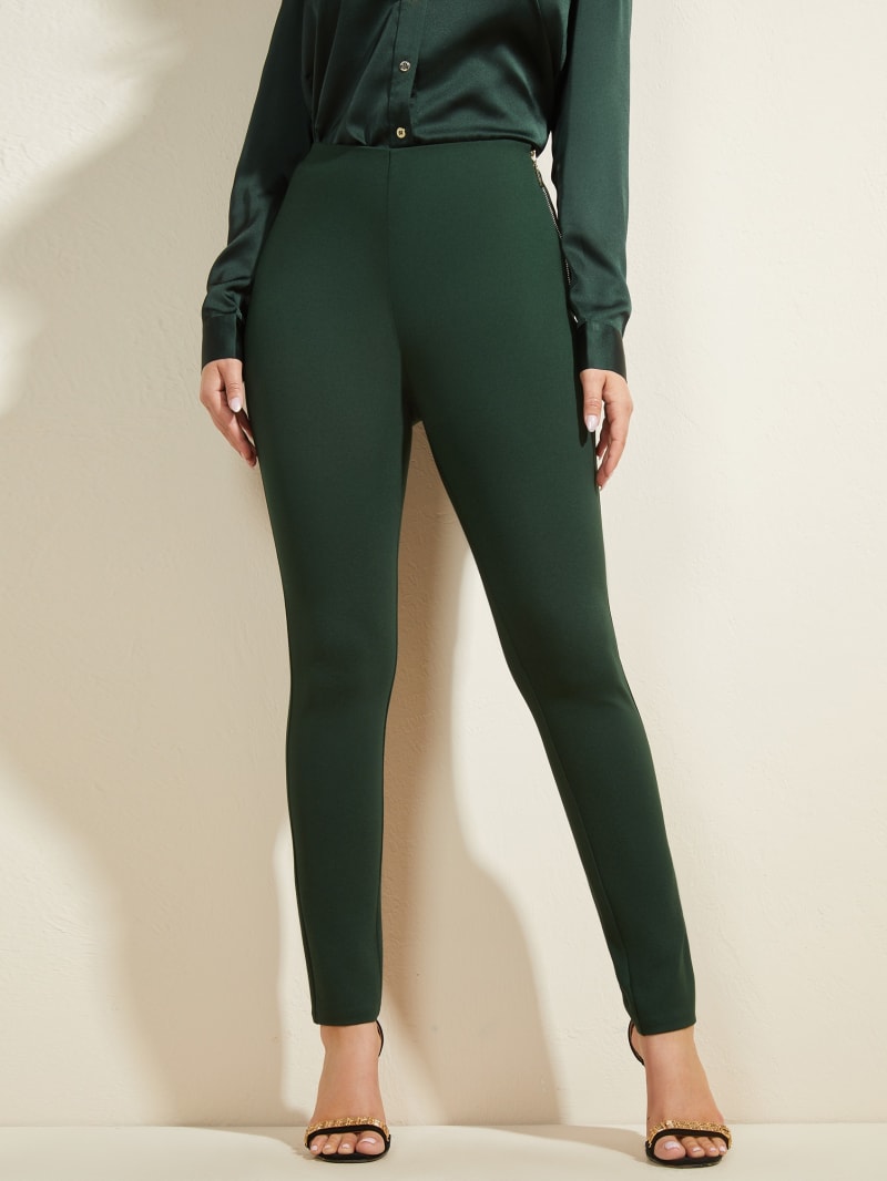 Green Women\'s Guess Jane Ponte Legging Pants | 5132076-ZA