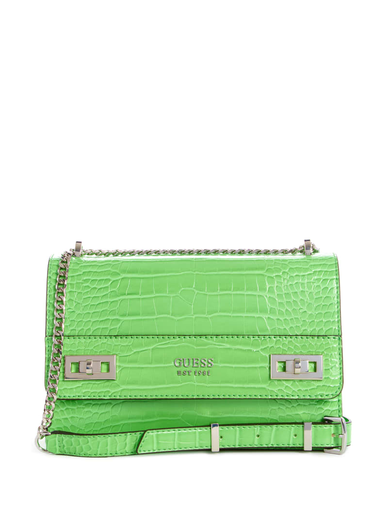 Green Women\'s Guess Katey Convertible Crossbody Bags | 1543082-VR