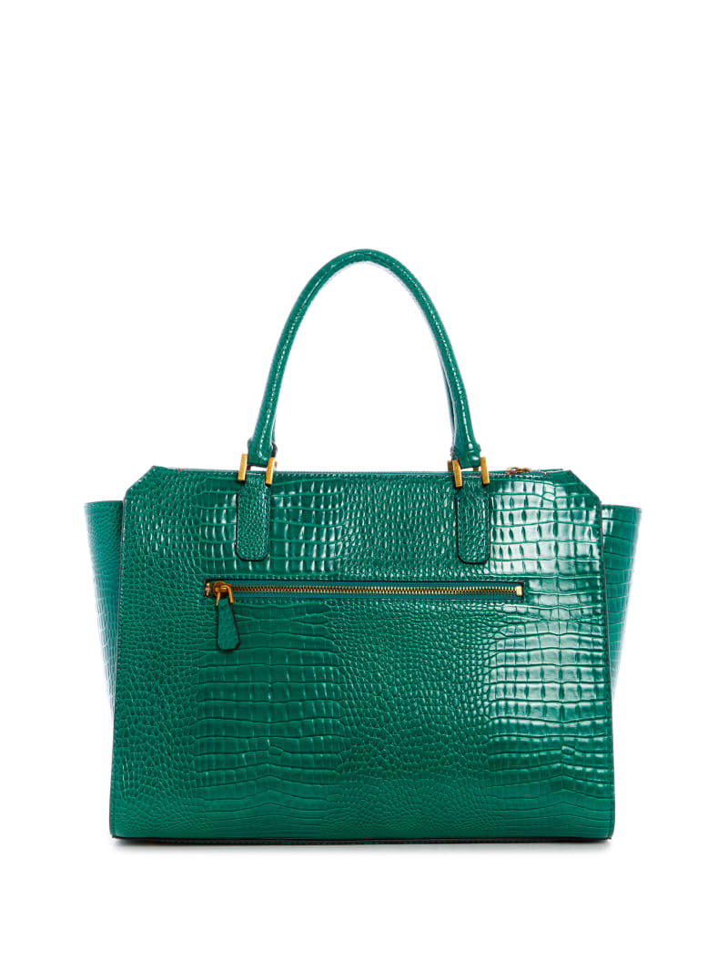 Green Women's Guess Raffie Carryall Tote Bags | 5014738-VS