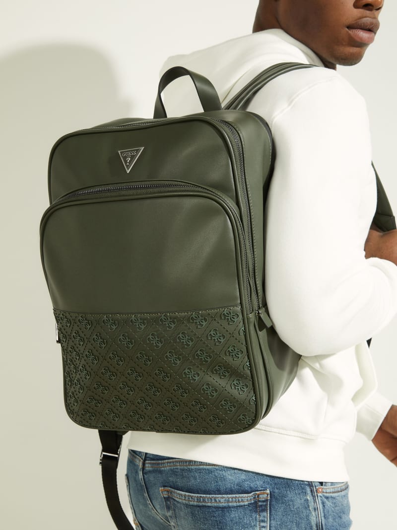 Green Women's Guess Vezzola Special Squared Backpacks | 6024815-YJ